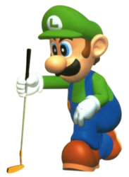 Luigi in Mario Golf (Nintendo 64)