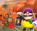 The course icon of the R variant with Wario (Hiker)