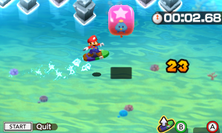 The surfing minigame in both versions of Mario & Luigi: Superstar Saga