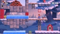 Screenshot of Slippery Summit level 6-6 from the Nintendo Switch version of Mario vs. Donkey Kong