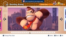 Screenshot of Vs. Donkey Kong's level select screen from the Nintendo Switch version of Mario vs. Donkey Kong