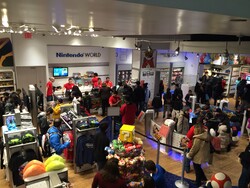 The interior of the Nintendo World Store; taken December 26, 2015.