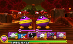 Screenshot of World 8-7, from Puzzle & Dragons: Super Mario Bros. Edition.