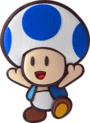 Blue Toad artwork from Paper Mario: Sticker Star