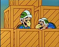Mario and Luigi disguised as Sledge Brothers.