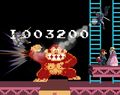 8-bit Donkey Kong attacks Marth and Ike