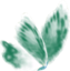 Model of a green butterfly in Super Mario Galaxy.