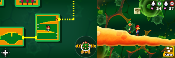 Sixth block in Trash Pit of Mario & Luigi: Bowser's Inside Story + Bowser Jr.'s Journey.