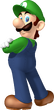 Artwork of Luigi for Dance Dance Revolution: Mario Mix (reused for Mario & Sonic at the Olympic Games, Mario Kart Wii, Fortune Street, and Mario & Sonic at the Rio 2016 Olympic Games Arcade Edition)