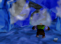 A set of green Bananas in Crystal Caves.