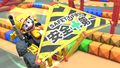 Builder Mario gliding in the Dozer Dasher