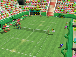 The Peach Dome Grass Court from Mario Power Tennis