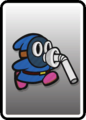 A Blue Slurp Snifit card from Paper Mario: Color Splash