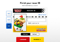 "Finish your racer ID" screen (front side) with Style 3 selected