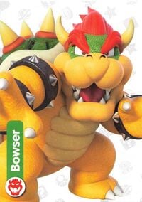 Bowser character card from the Super Mario Trading Card Collection