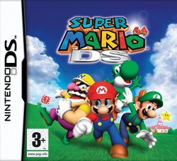 UK front cover for Super Mario 64 DS