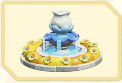 Menu icon of the Bashful Bloom Fountain decoration in Super Mario Bros. Wonder – Nintendo Switch 2 Edition + Meetup in Bellabel Park.