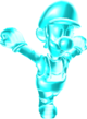 Rendered model of Ice Luigi in Super Mario Galaxy.