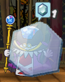 Sir Grodus becomes frozen solid.