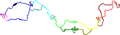 The full map compared to the routes used in VS Race, separated by color
