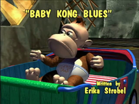 The title card of the episode Baby Kong Blues from the Donkey Kong Country television series