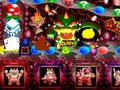 Yoshi, Mario, and Peach are chased by the Bowser Parade