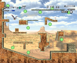 A panoramic view of the Break the Targets! stage of Meta Knight in Super Smash Bros. Brawl