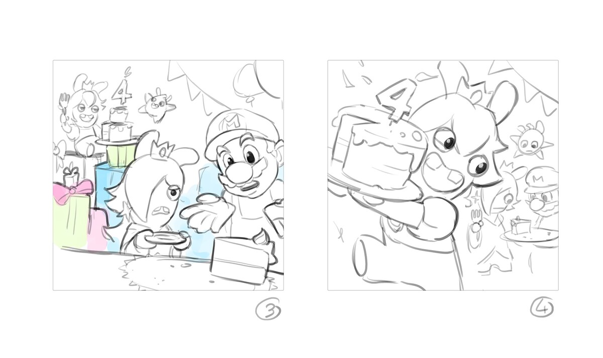 File:Chauvet Gael Mario Rabbids 4th anniversary sketches b.jpg - Super ...