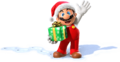 Mario wearing a Christmas outfit