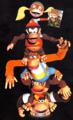 The Kongs, with Tiny Kong holding up the game's player guide.