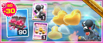 The Silver-and-Gold Hearts Pack from the 2021 Yoshi Tour in Mario Kart Tour