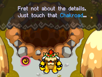 Screenshot of Chakroad, from Mario & Luigi: Bowser's Inside Story