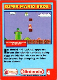 One of the Nintendo Collector Cards