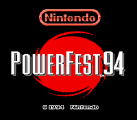 Nintendo PowerFest '94 Title Screen