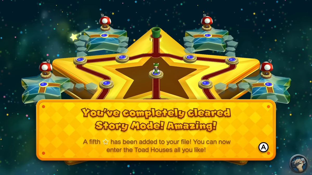 File:NSMBUD completion 5 star message.png - Super Mario Wiki, the Mario ...