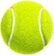 Tennis ball item sticker for the Mario Tennis Aces trophy in the Trophy Creator application
