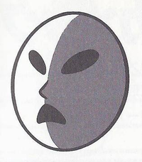 A Phanto from Super Mario Bros. 2.