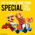New Year's Day card featuring Builder Mario.