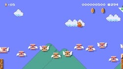 Even Trampolines Dream of Flying level in Super Mario Maker