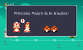 Princess Peach getting kidnapped in the Super Mario Challenge