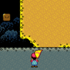 A glitch from Super Mario World in which Mario goes through the floor in Donut Plains 2.