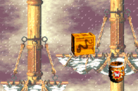 The location of Topsail Trouble's Warp Barrel, as shown in the Game Boy Advance version