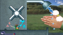The Sanitation Station microgame from WarioWare: Get It Together!