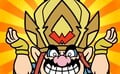 Wario wearing the Pot of Luxeville like a crown