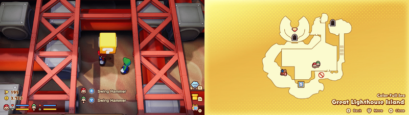 7th block in the Color-Full Sea Great Lighthouse Island from Mario & Luigi: Brothership