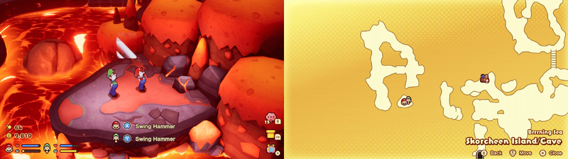 Second hidden block in Skorcheen Island from Mario & Luigi: Brothership