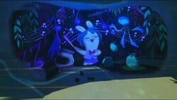 one of Allegra's backstory mural at the Melodic Gardens.