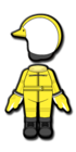 Yellow Mii racing suit from Mario Kart 8 Deluxe