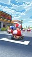 Toad and Toadette in the Cheermellow on GCN Yoshi Circuit