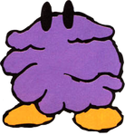 Muddy Buddy artwork from Super Mario World 2: Yoshi's Island